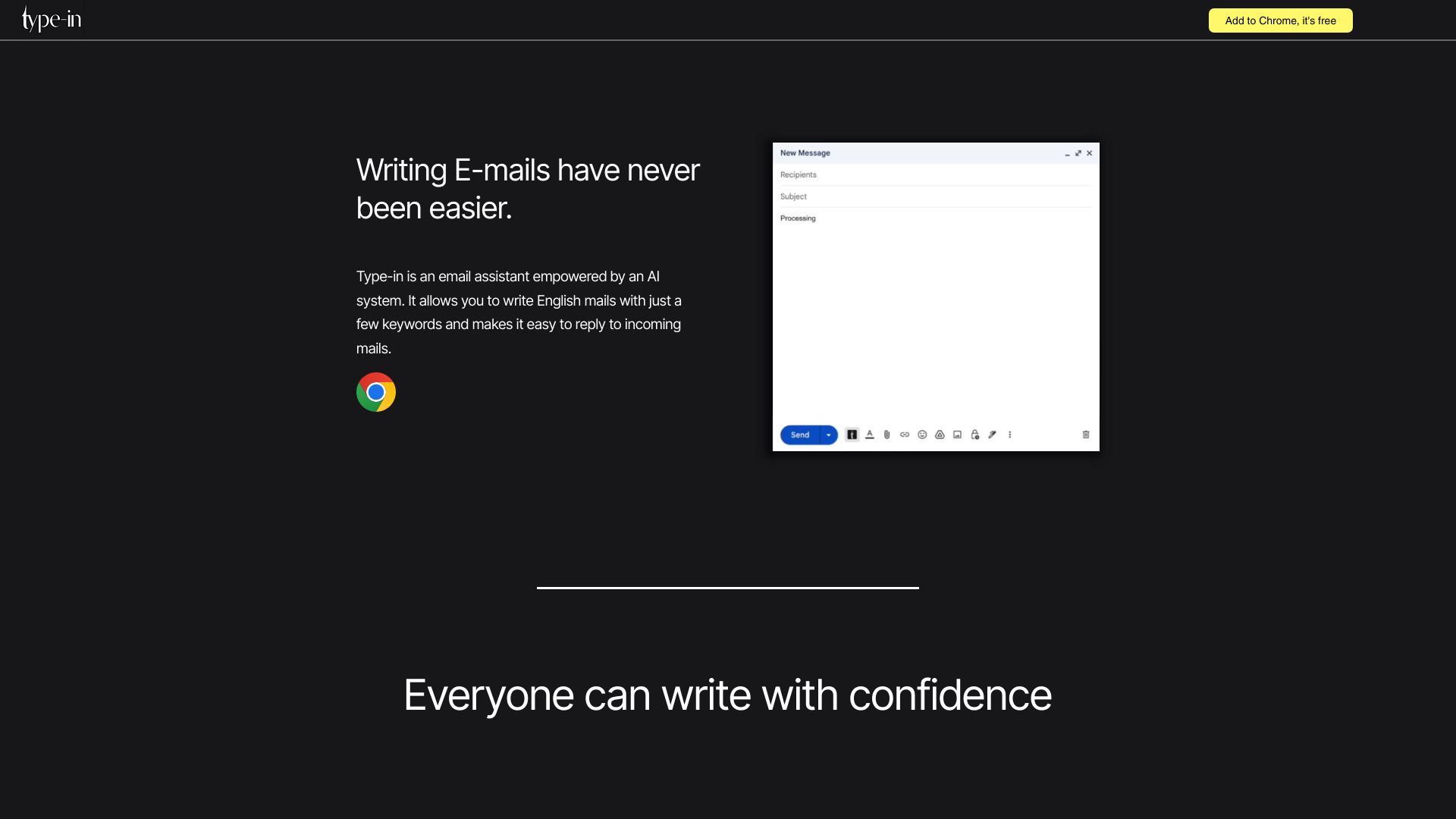 Type-in write emails in Seconds!!