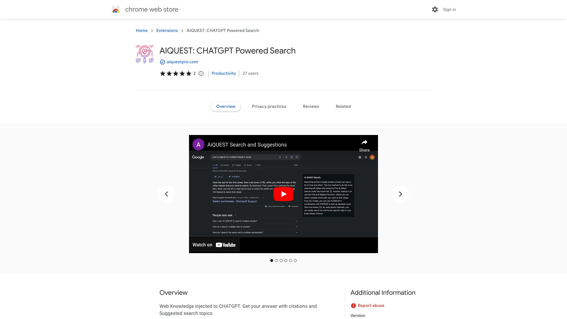 AIQUEST: CHATGPT Powered Search