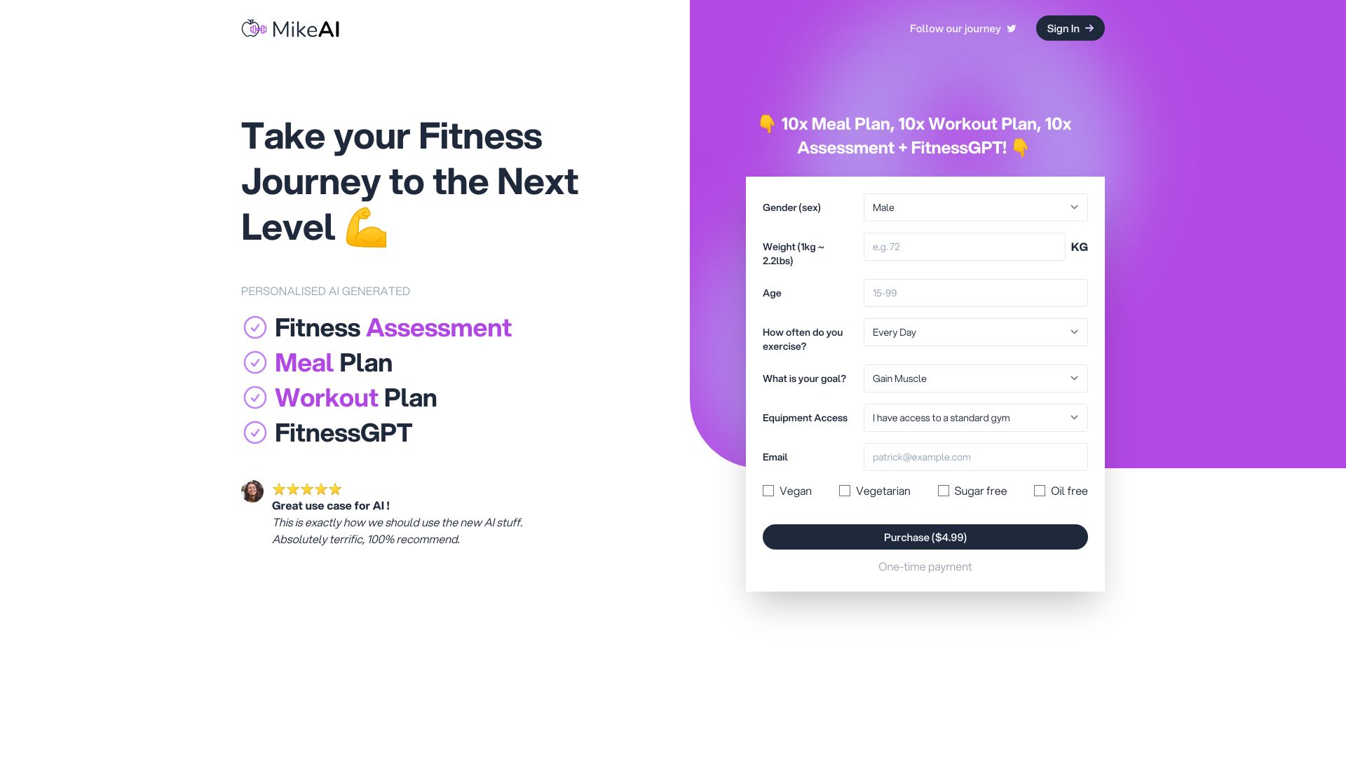 MikeAI - Personalized AI Fitness Coach
