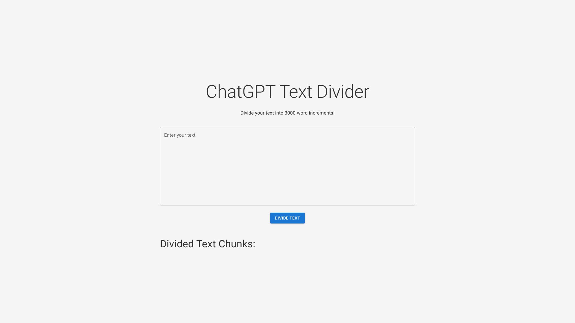 ChatGPT Text Divider