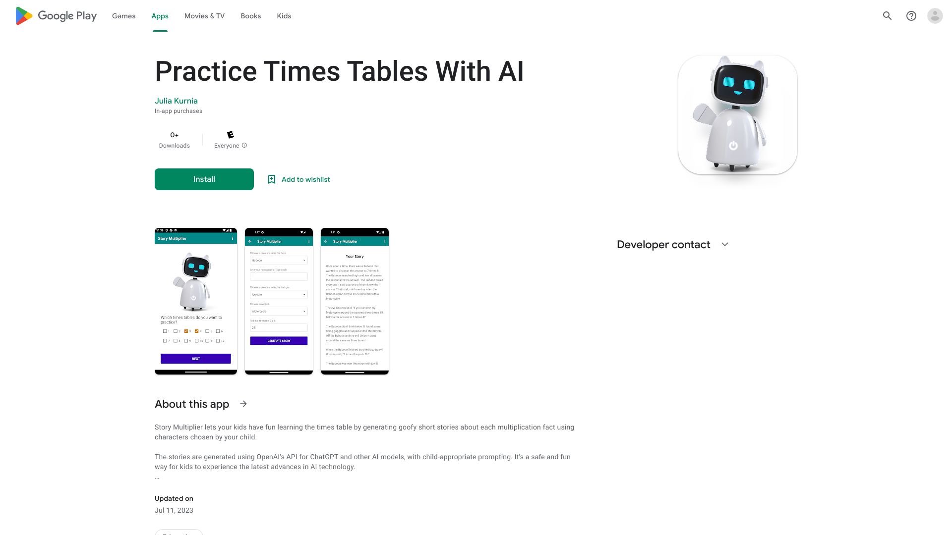 Practice Times Tables With AI