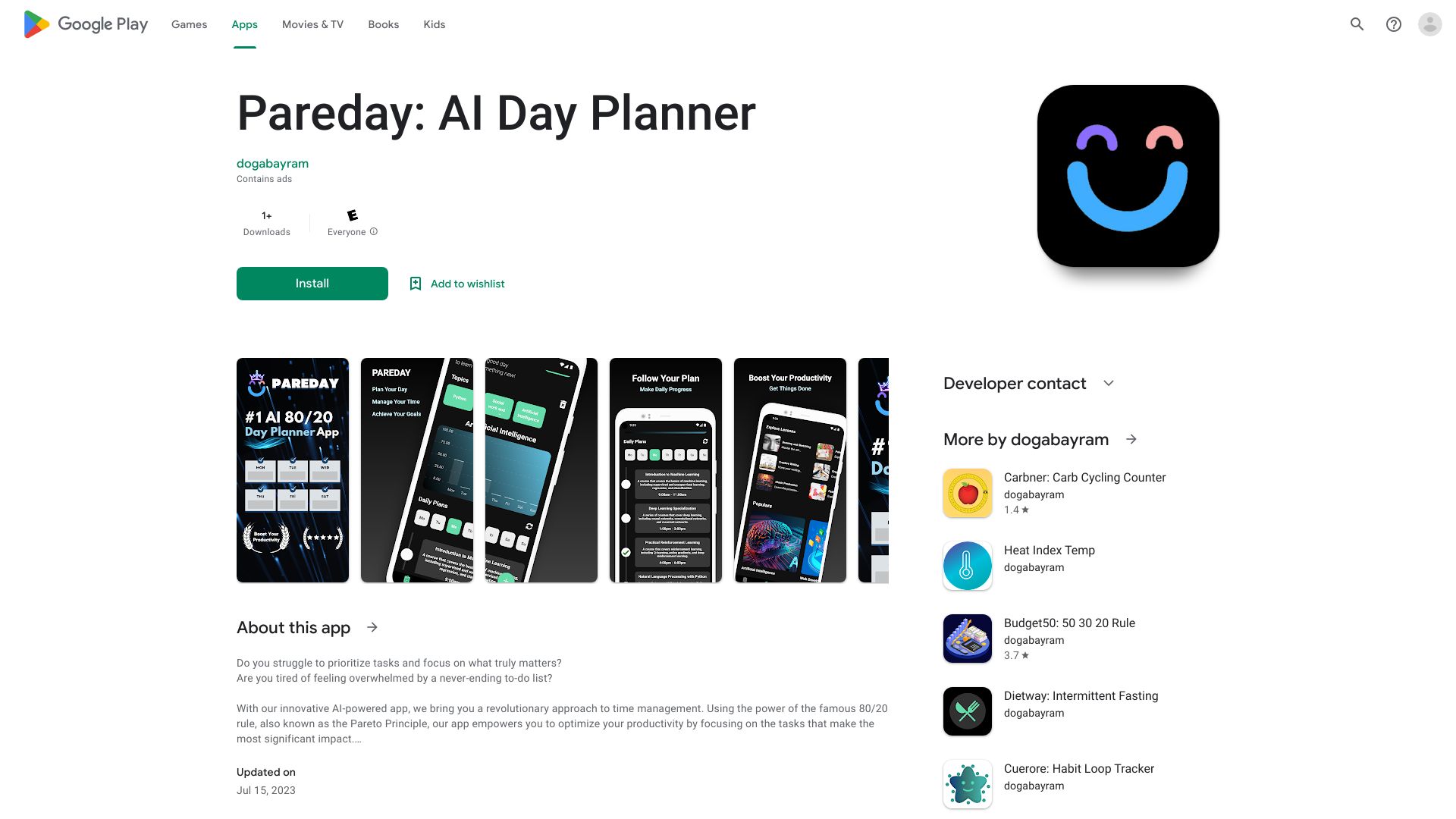 Pareday: AI Day Planner