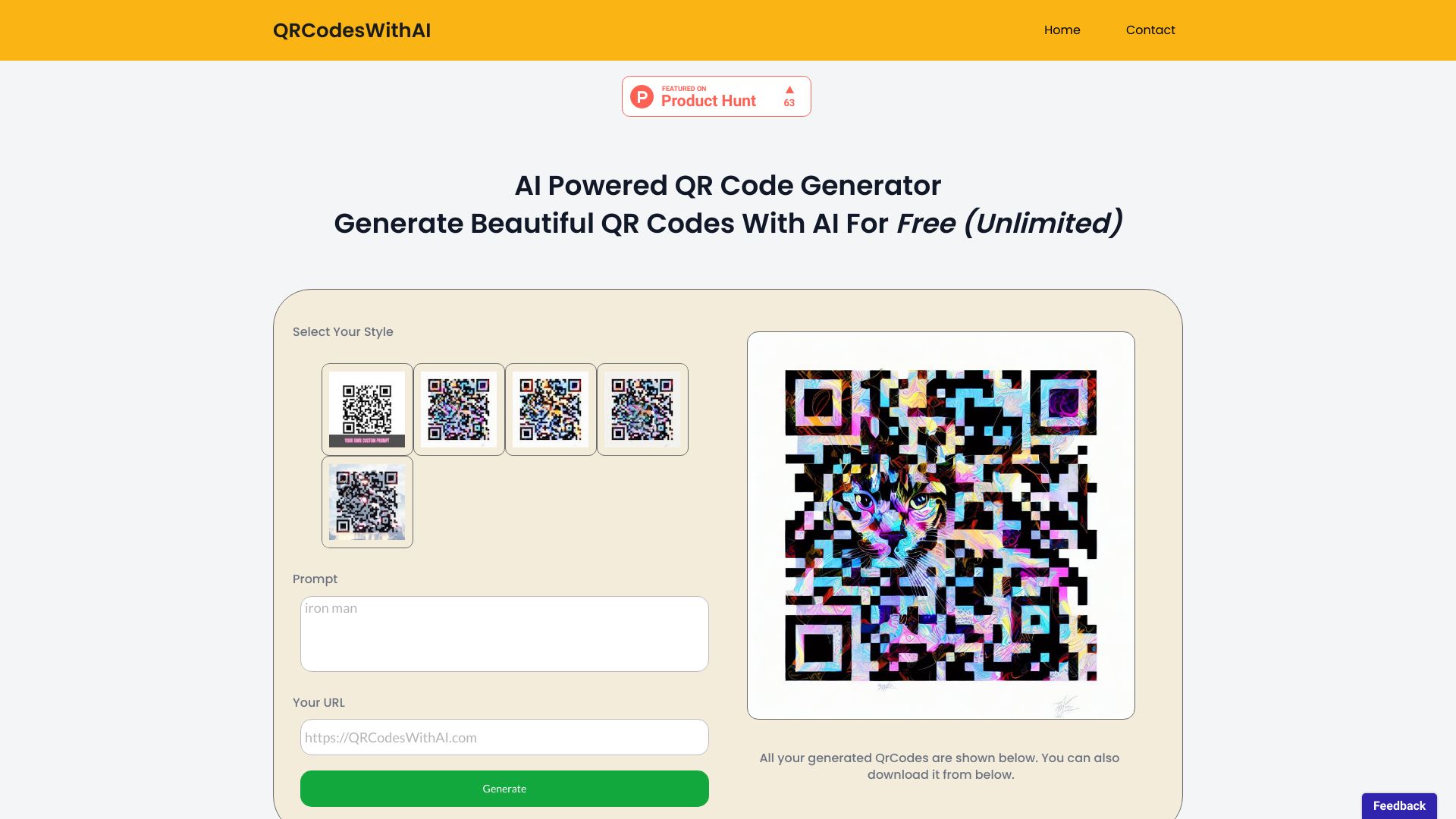 AI Powered QR Code Generator