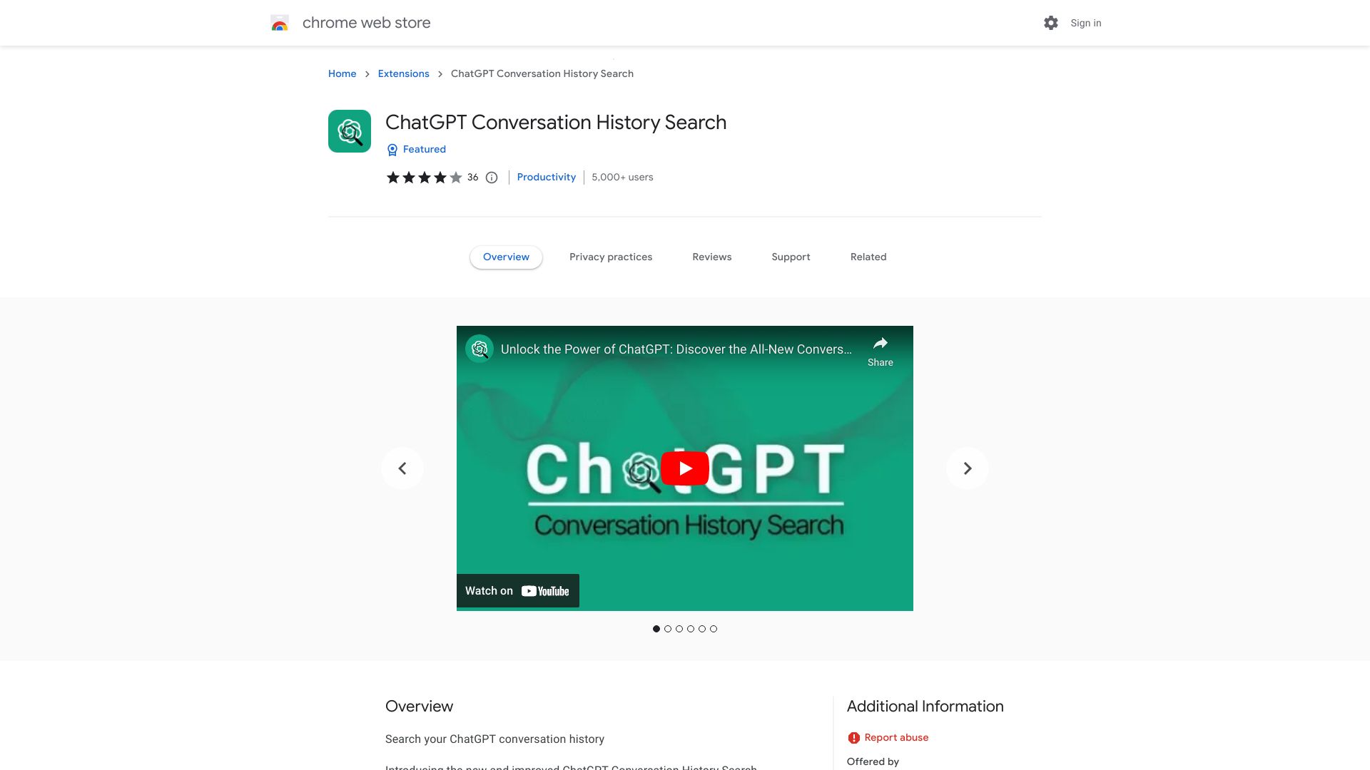 ChatGPT Conversation History Search