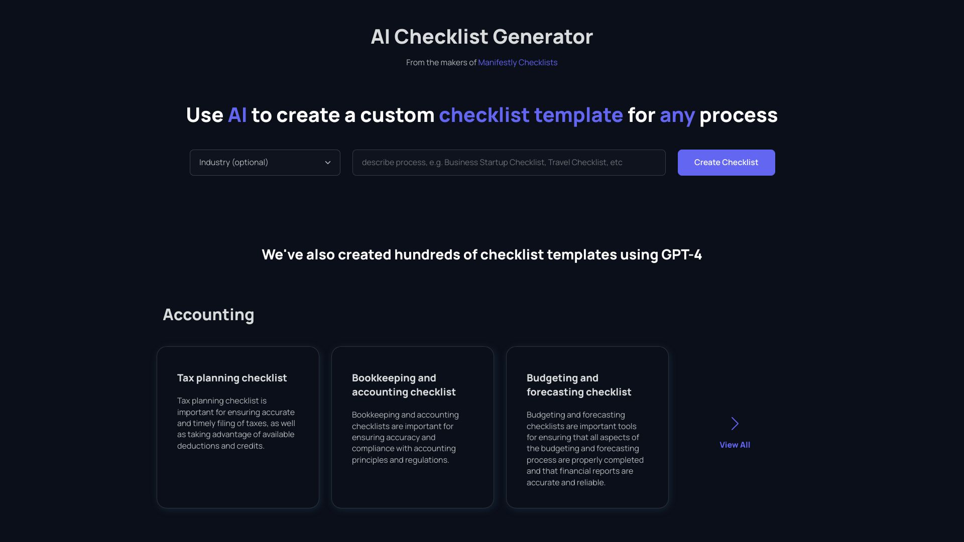 Checklistgenerator AI