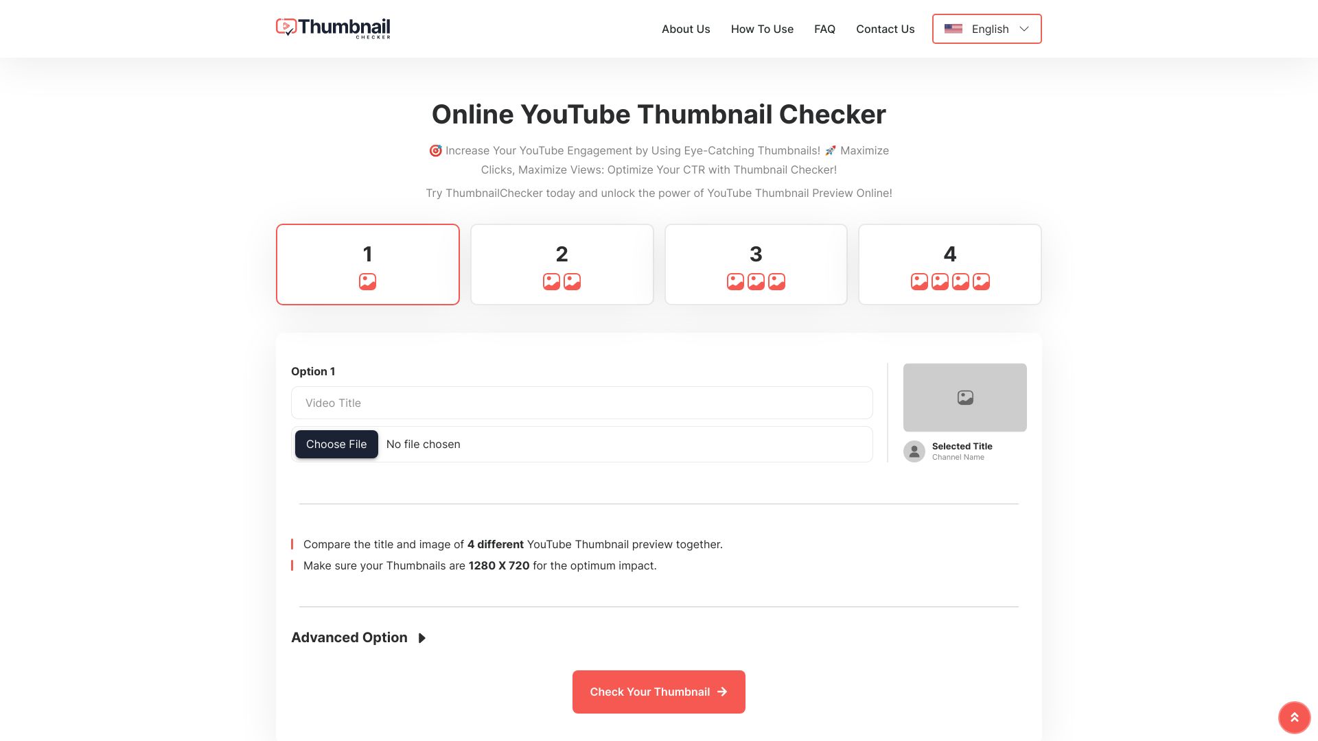 YouTube Thumbnail Checker