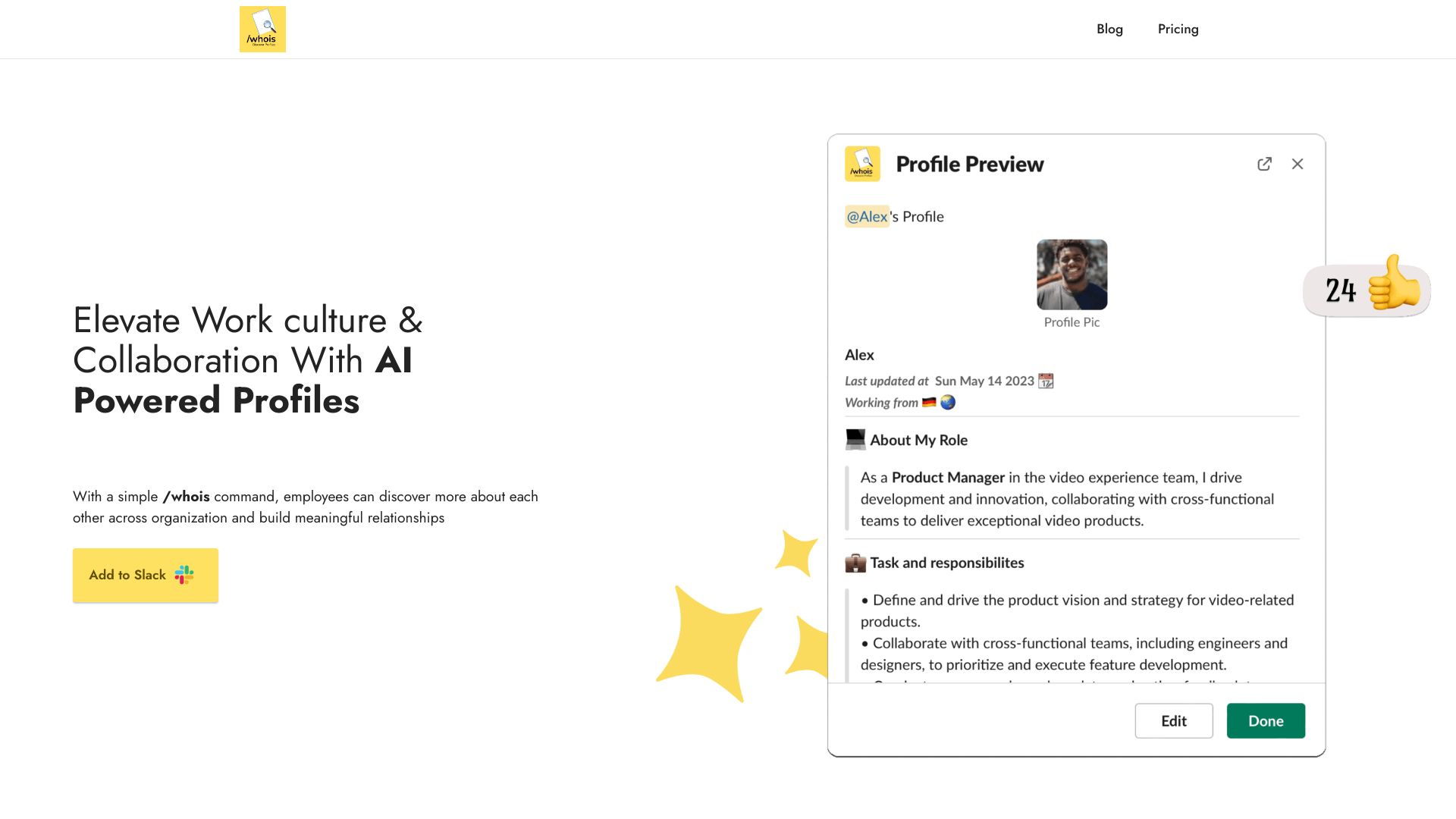 AI Profile For Slack