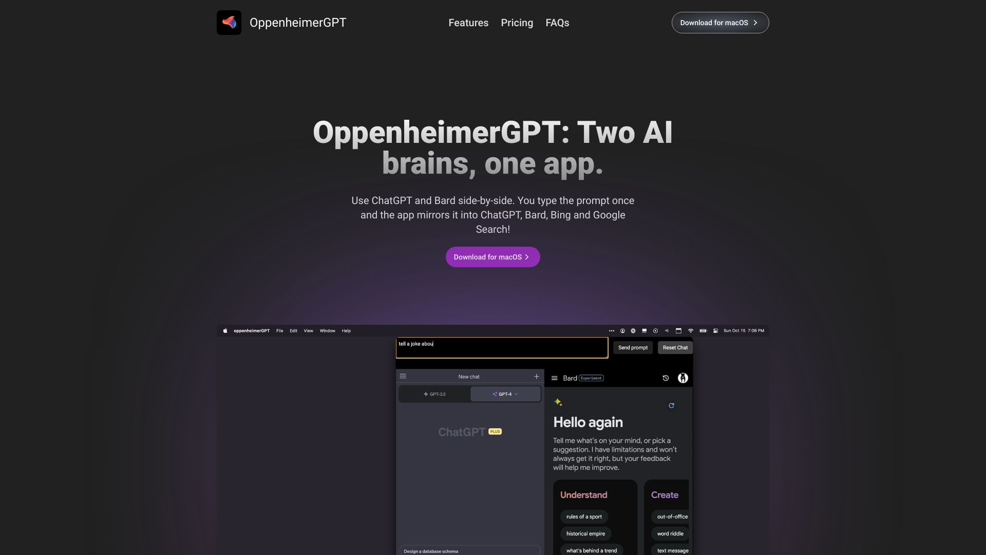 OppenheimerGPT: two AI brains, one app!