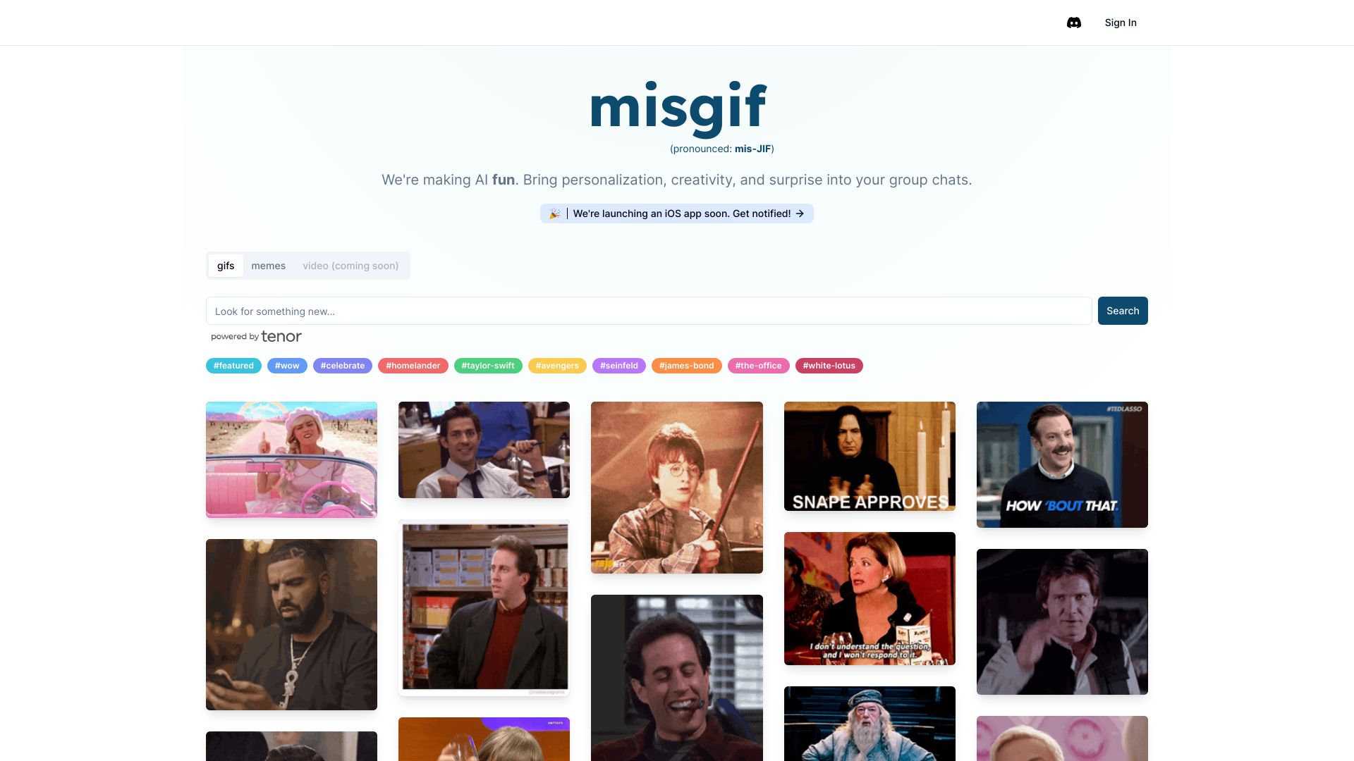 Misgif: AI Generated GIFs