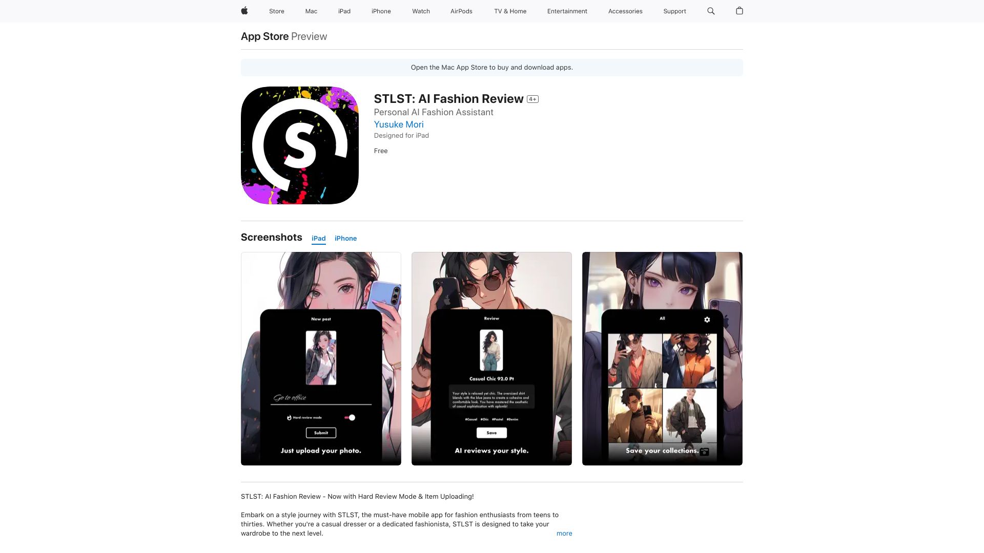 STLST: AI Fashion Review
