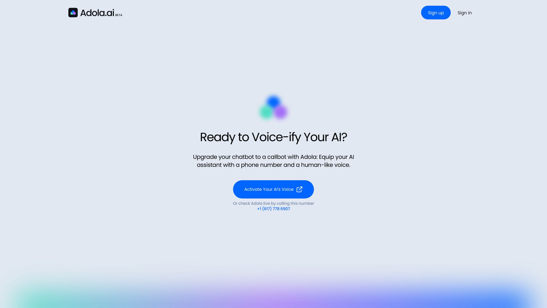 Adola: Voice & Phone Number for your AI