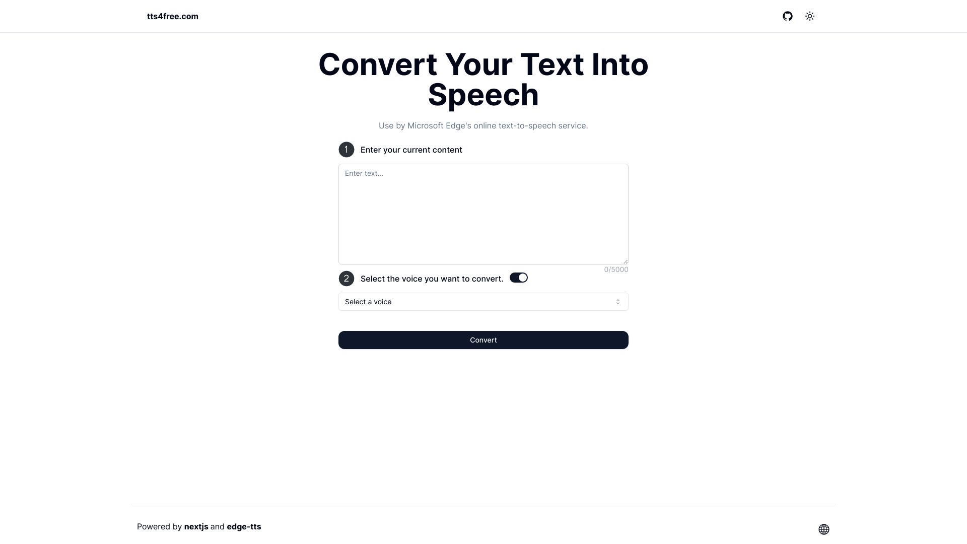 free text Into Speech