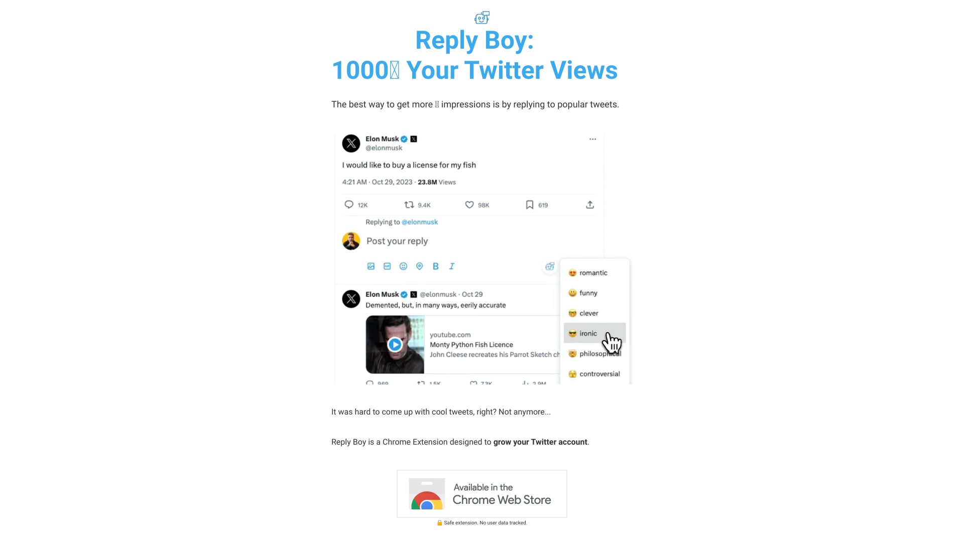 Reply Boy - 1000𝕏 Your Twitter Views