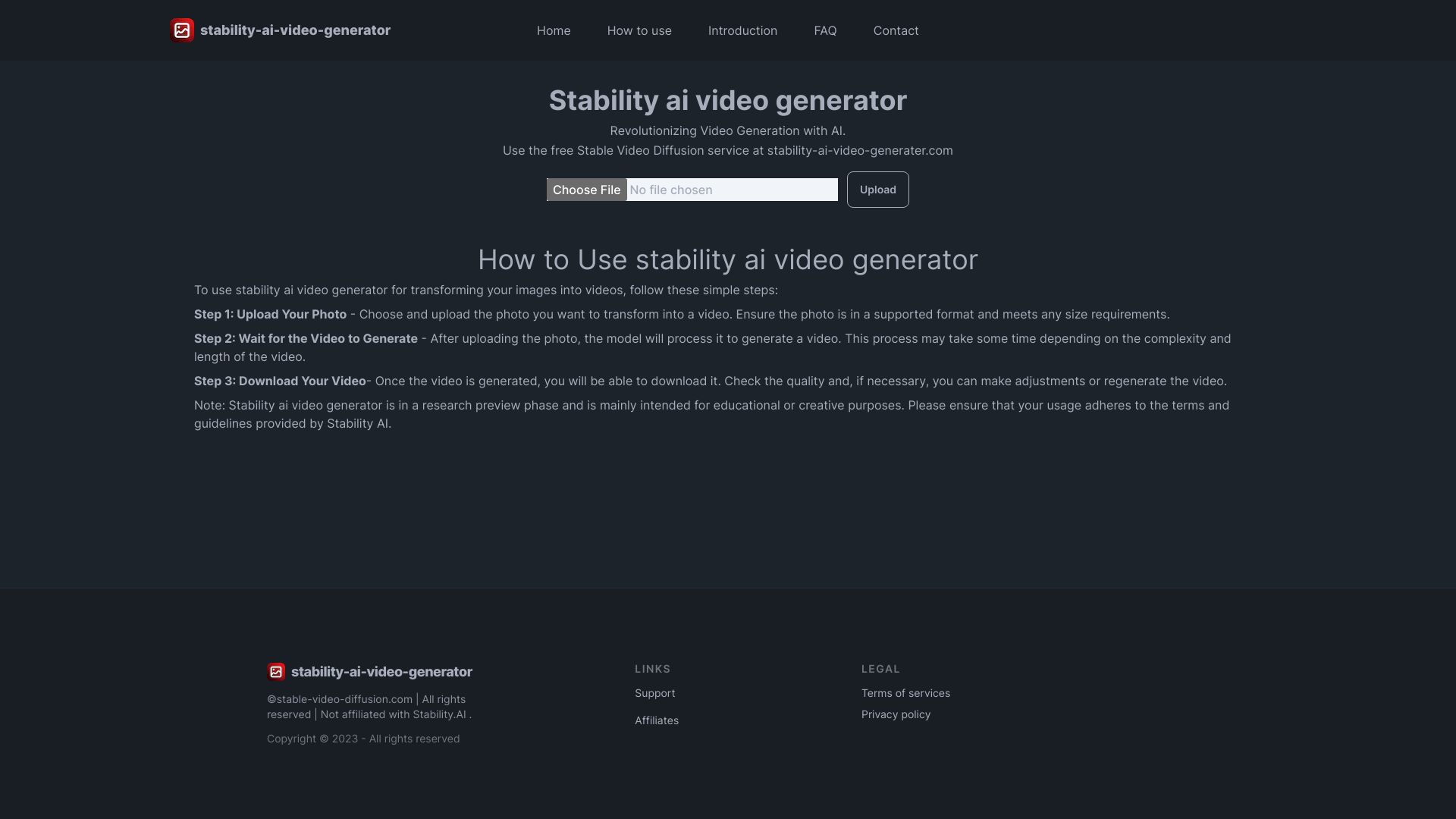 Stability ai video generater