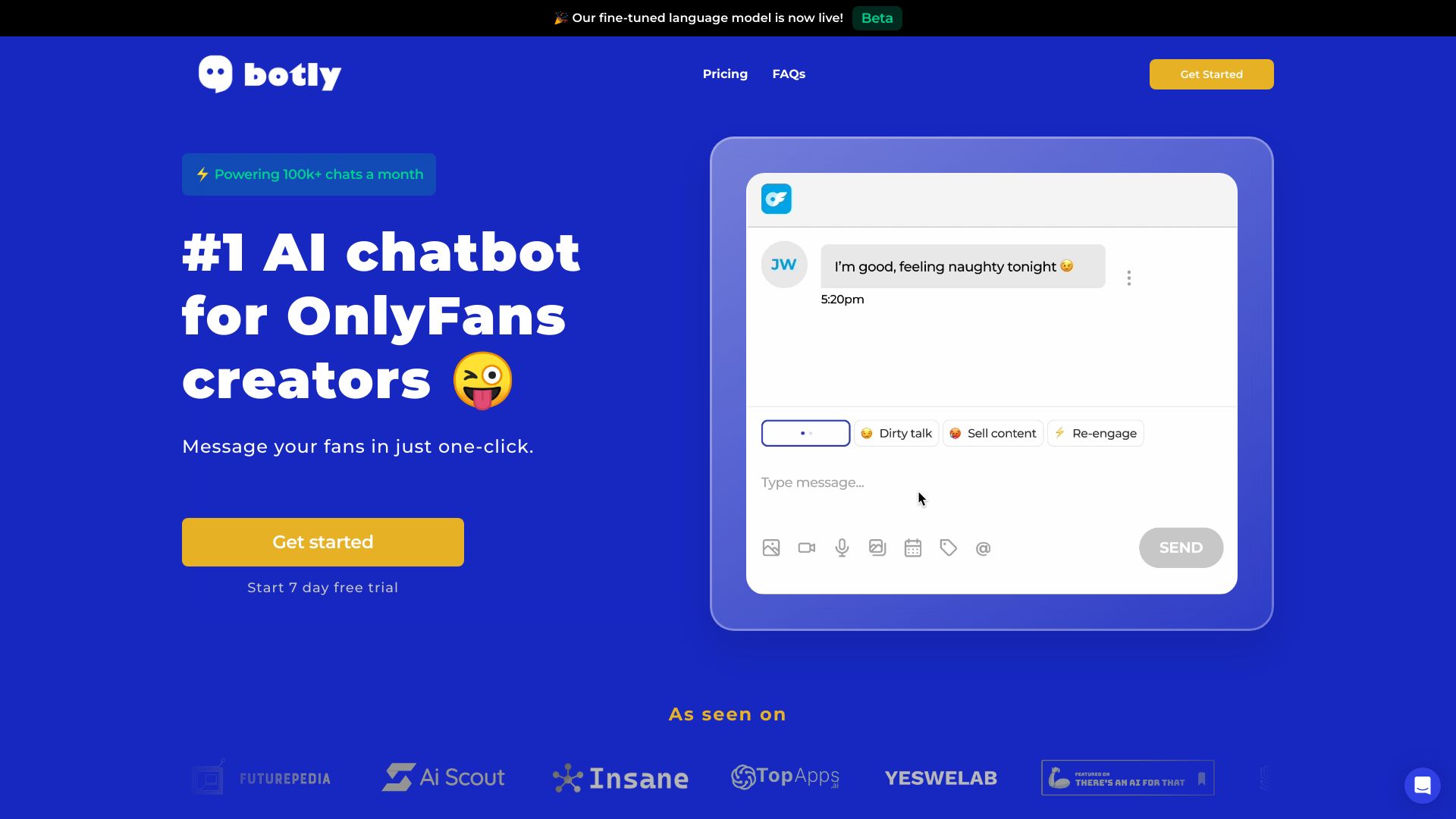 Botly: AI chatbot for OnlyFans