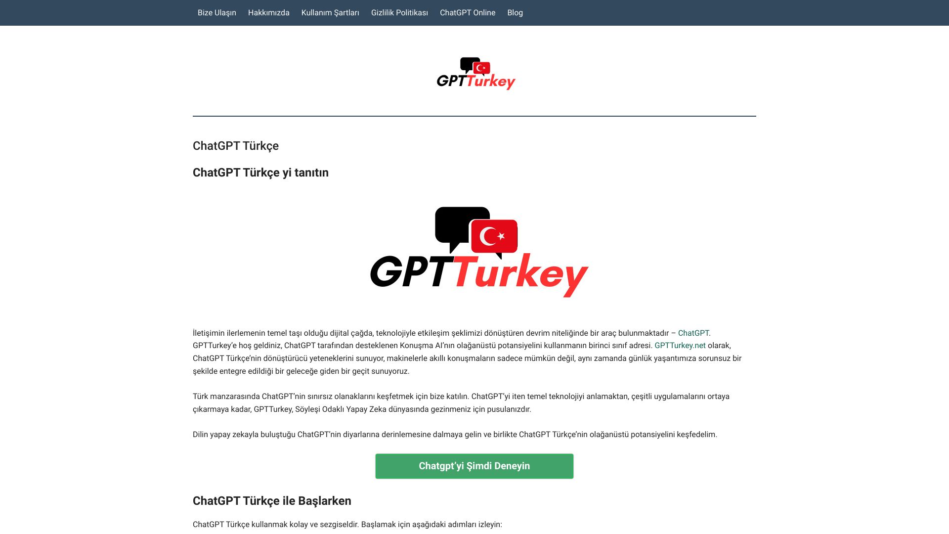 ChatGPT Türkçe