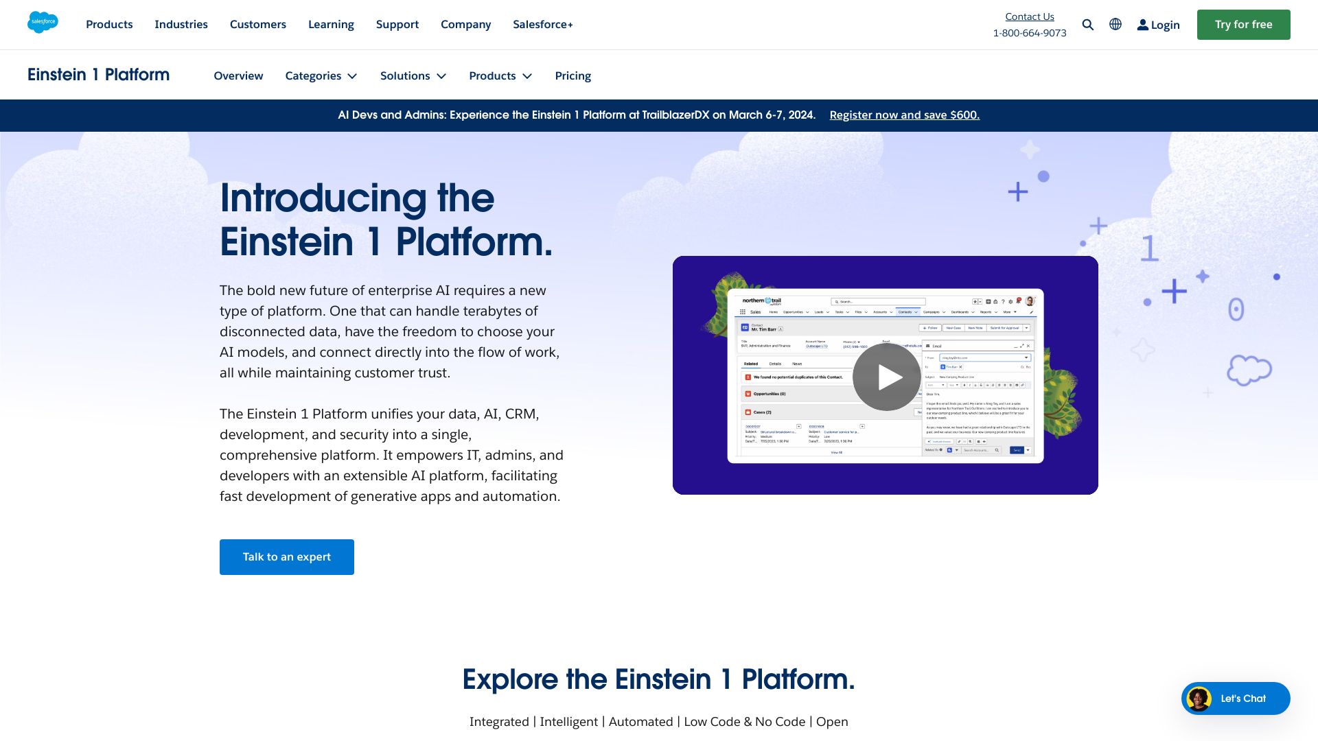 Salesforce Einstein 1 Platform for Application Development