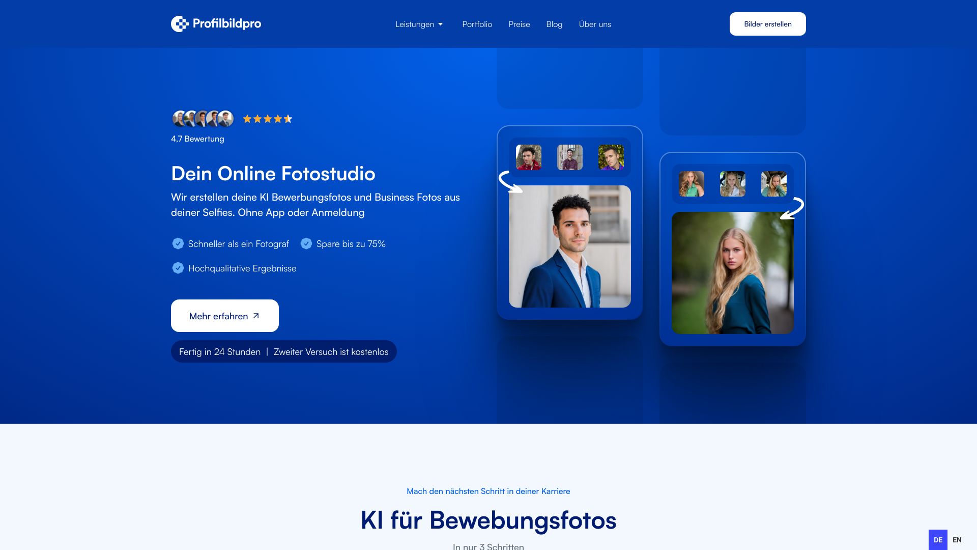 KI Bewerbungsfoto-erstelle KI Businessfoto und AI Profilbild