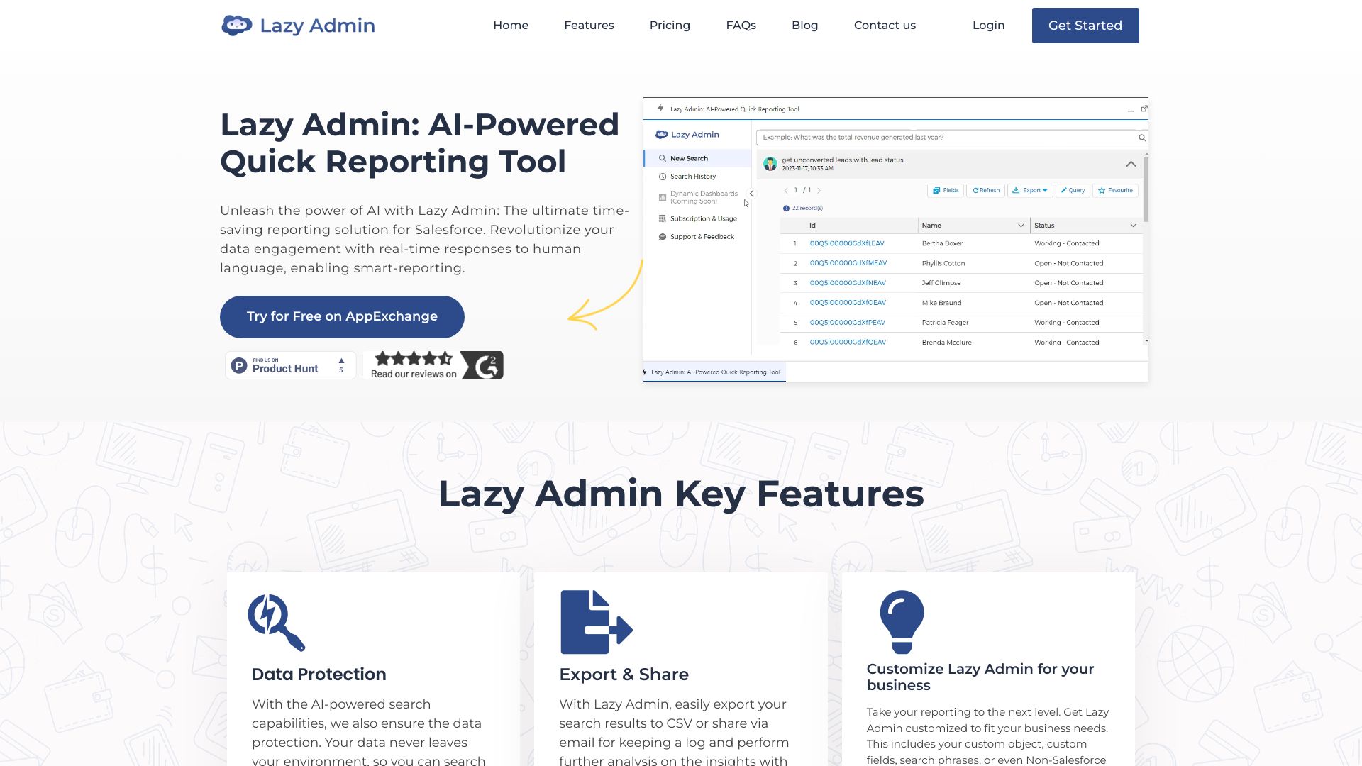 Lazy Admin AI-Powered Reporting Tool