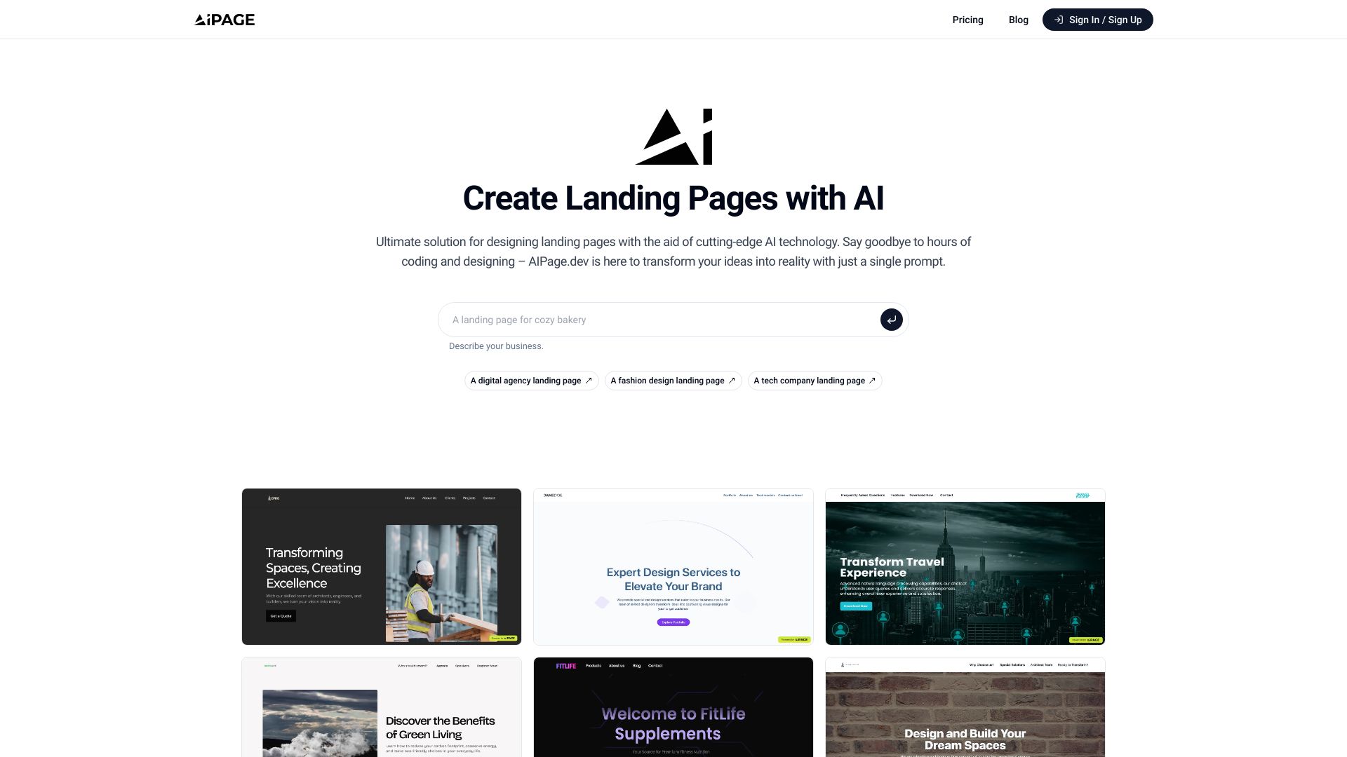 AI-Powered Landing Page Generator