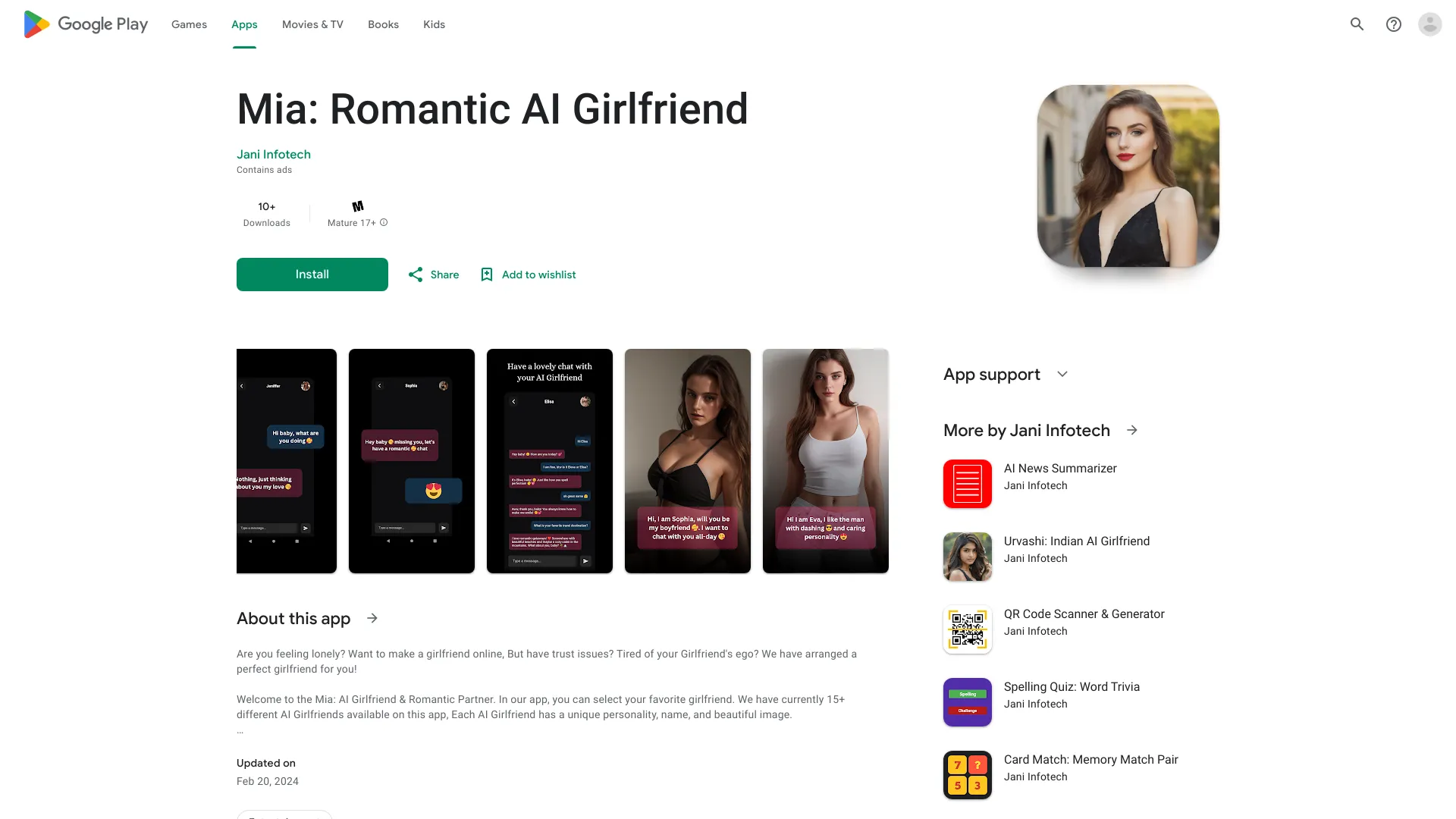 Mia: Romantic AI Girlfriend