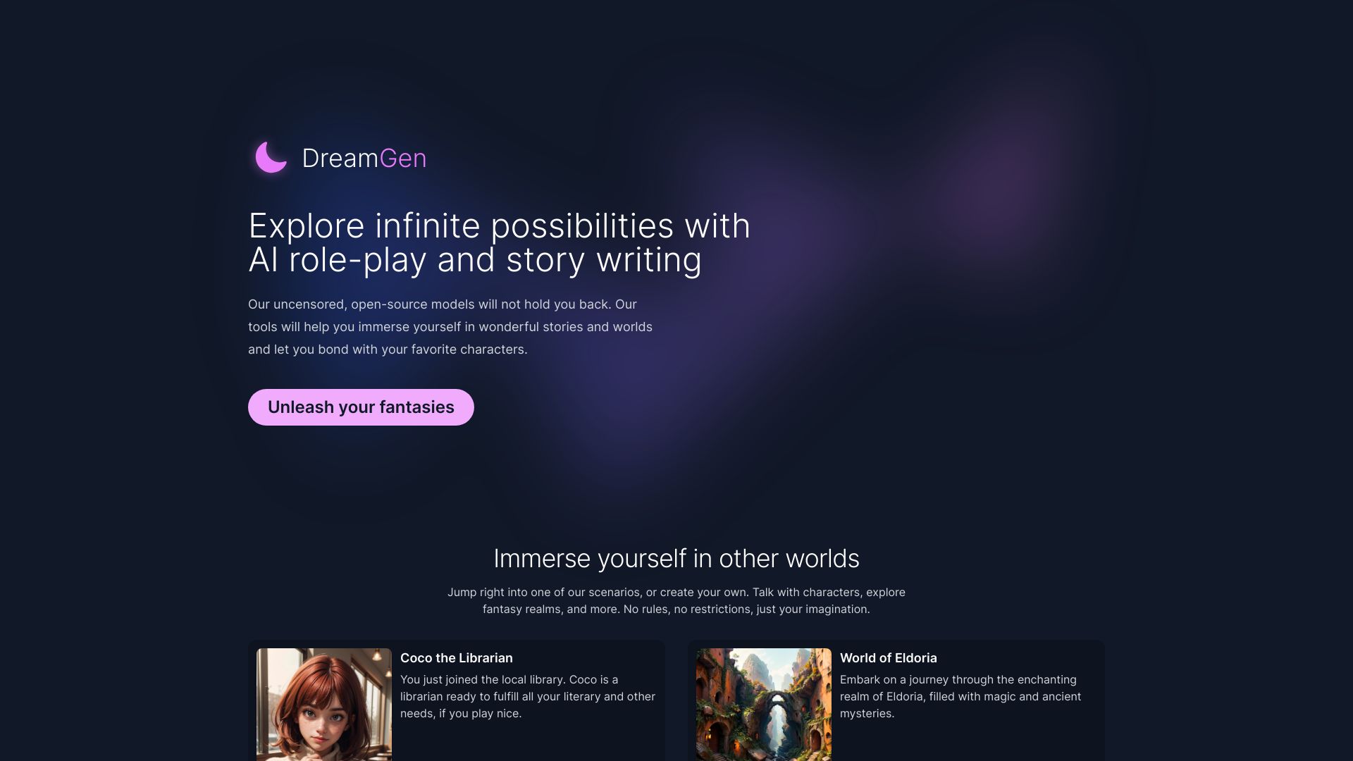 DreamGen: AI role-play & story-writing