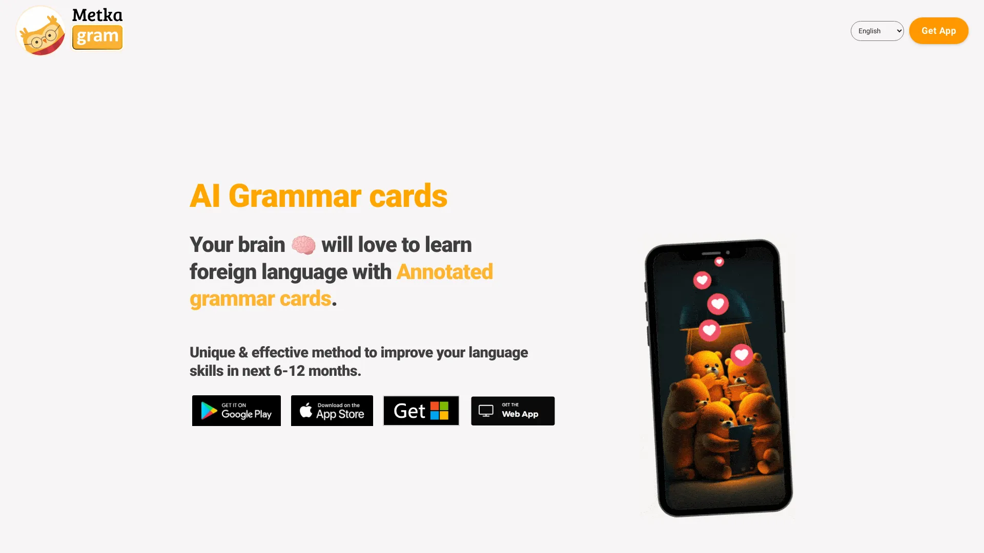 AI Grammar Cards Metkagram