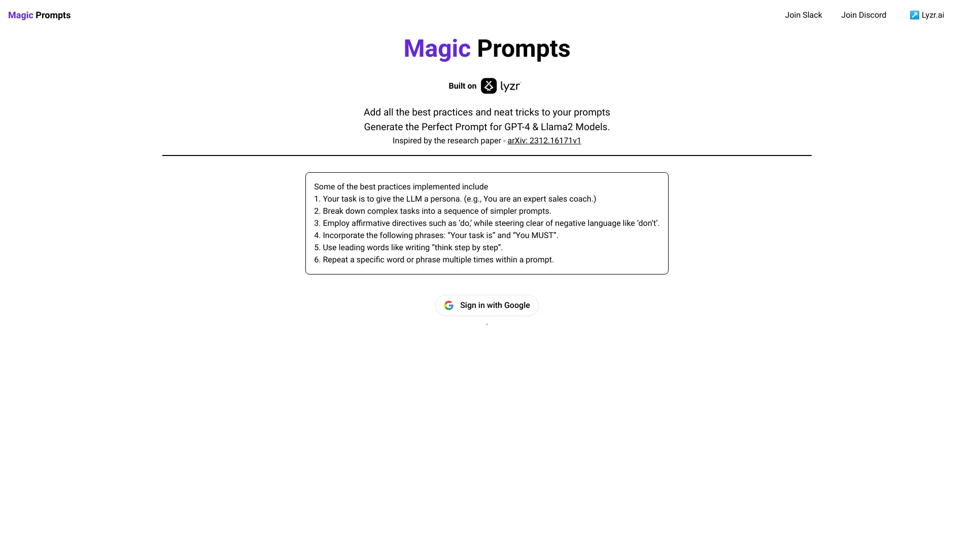 MagicPrompts by Lyzr AI