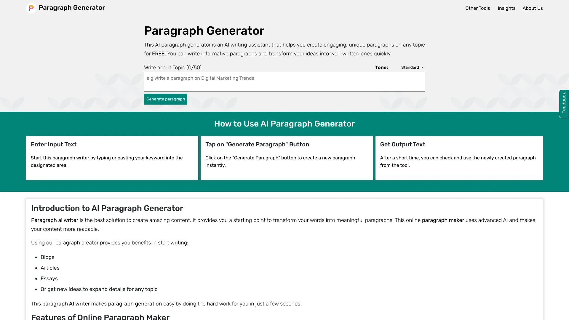 Paragraph Generator