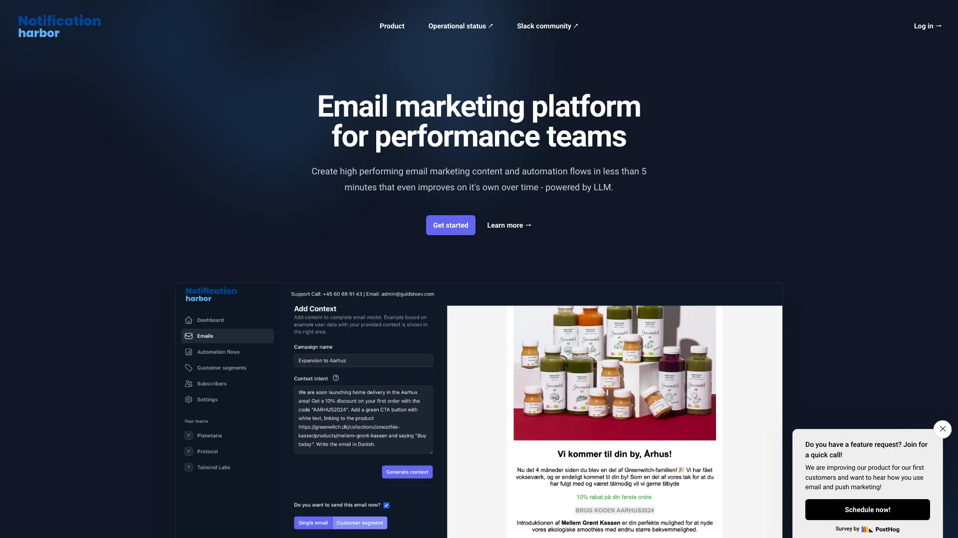 Notification harbor - AI Email marketing