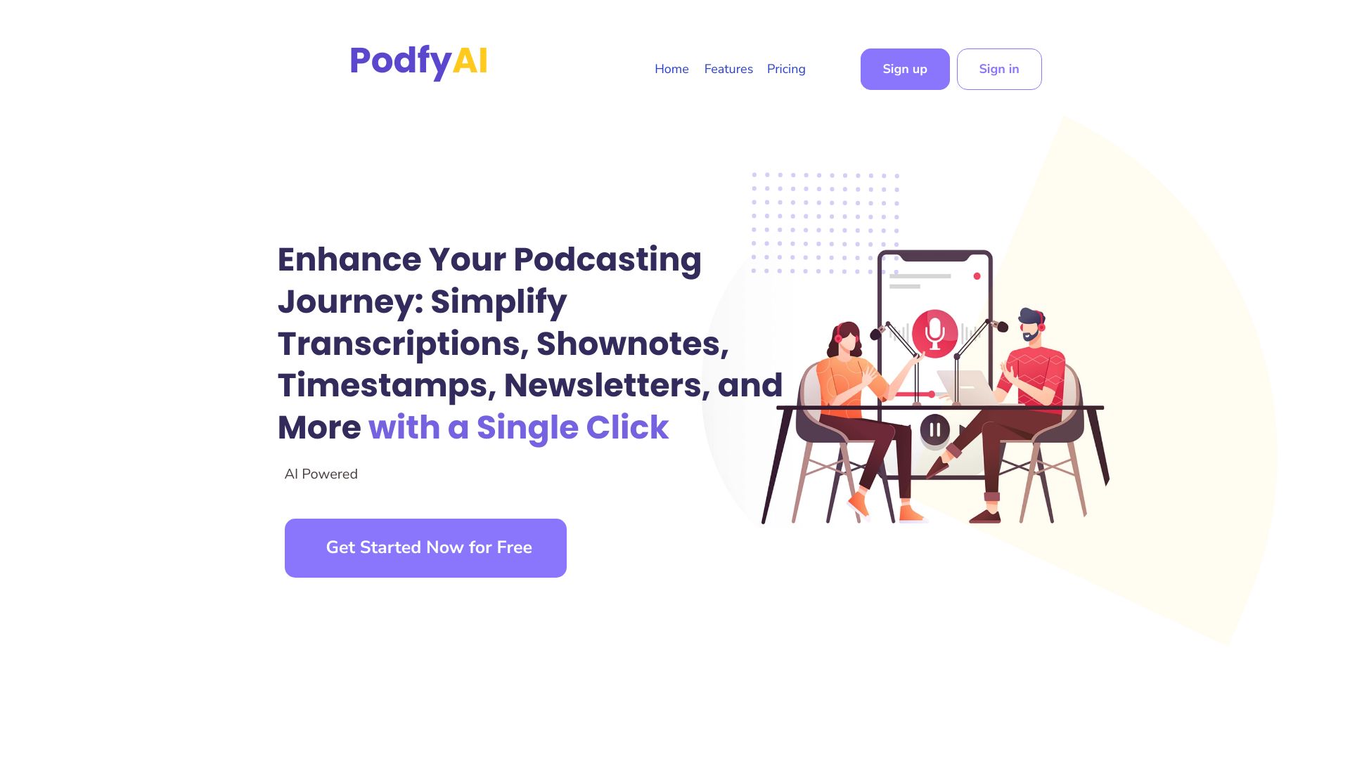 PodfyAI - The Platform for Creators and Agencies