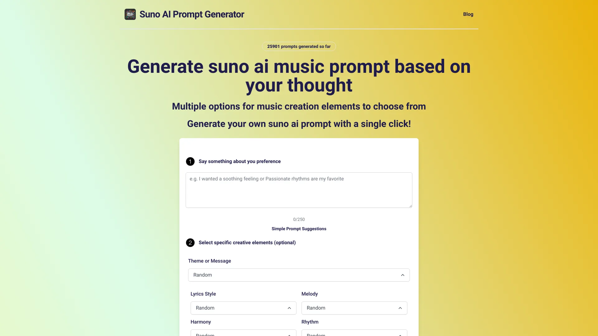 Music Prompt Generator