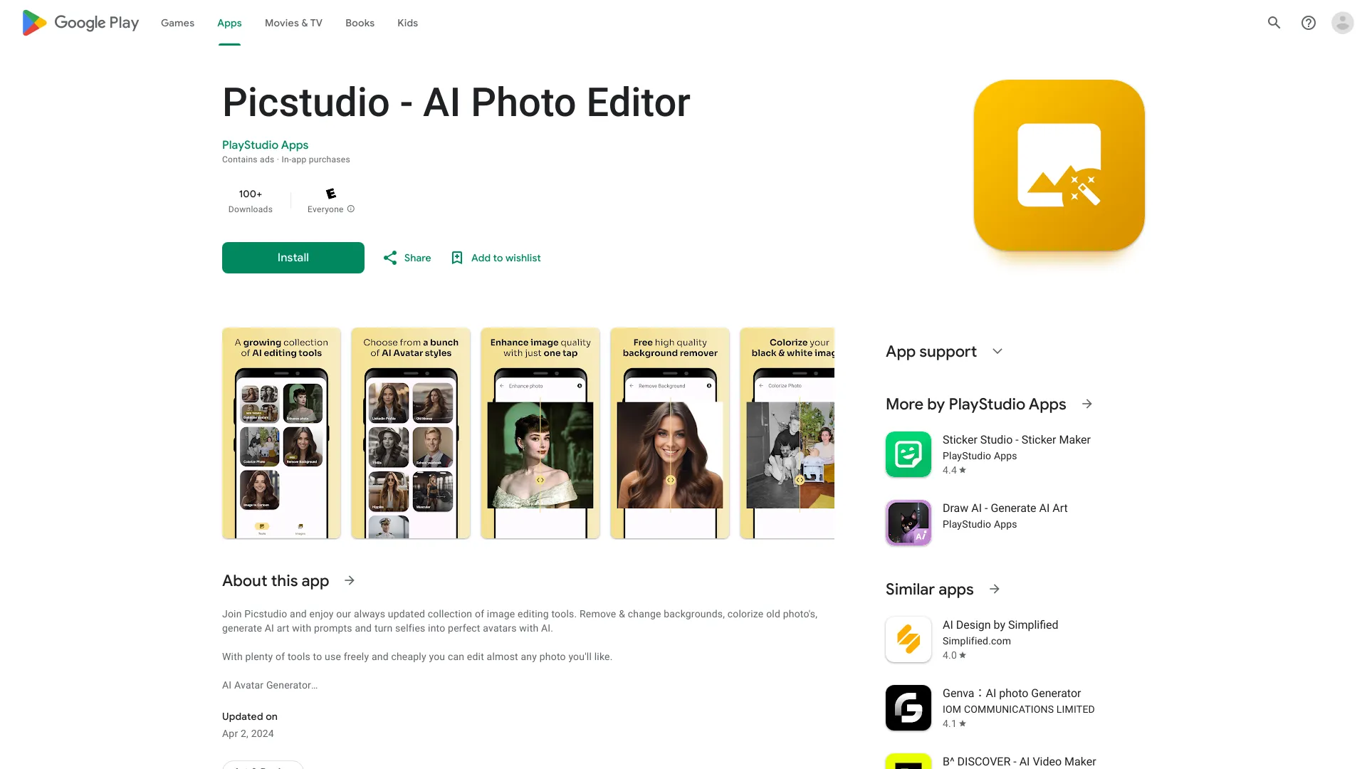 Picstudio - AI Photo Editor for Android