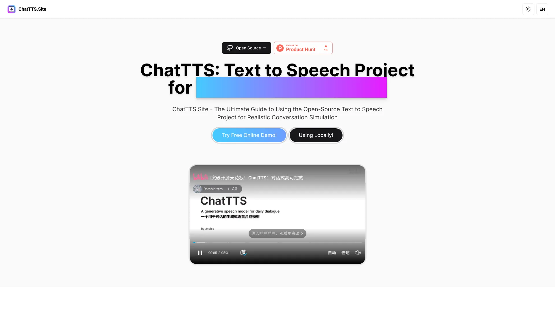 ChatTTS Site