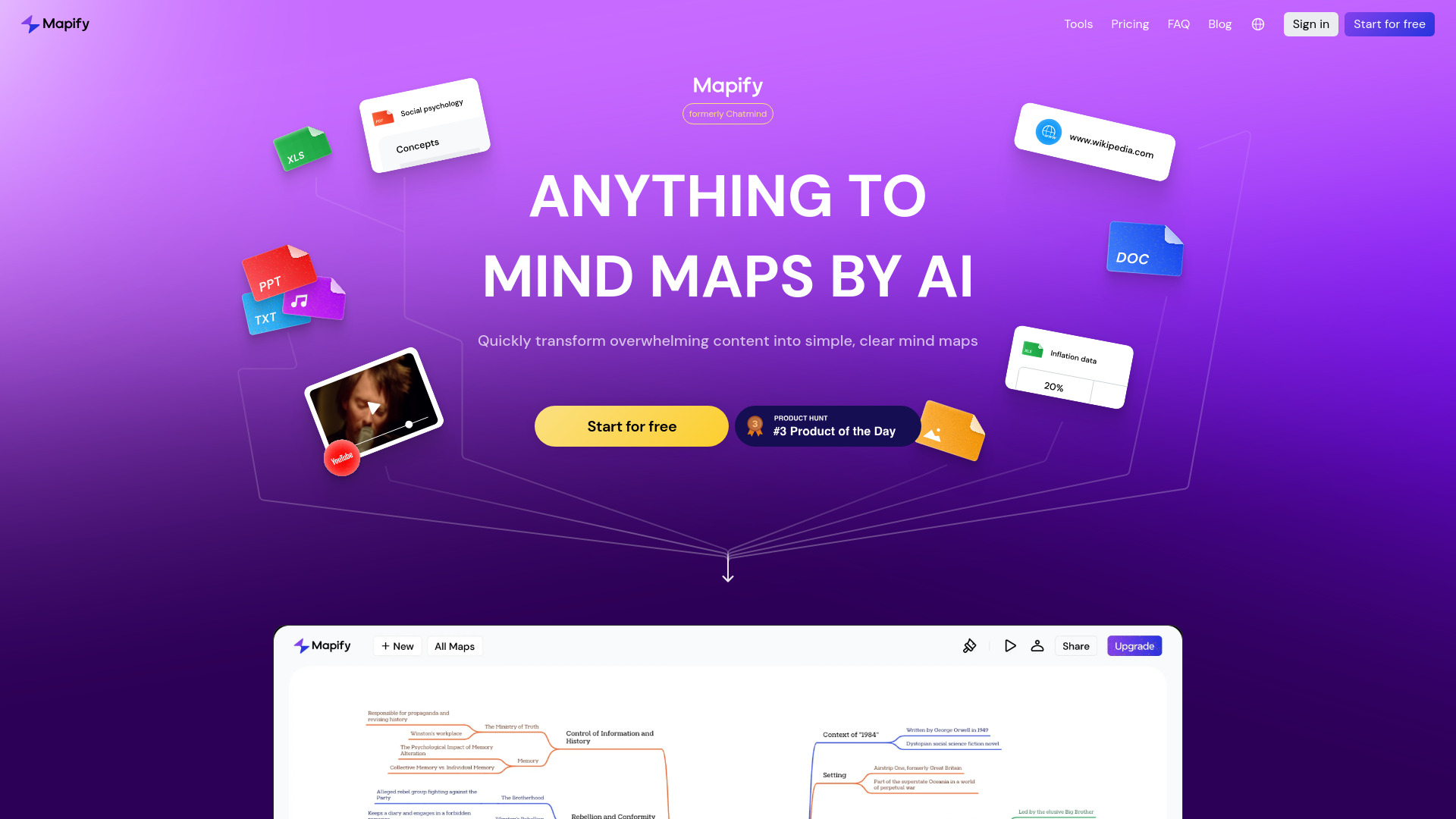 Mapify: Anything into mind map with AI