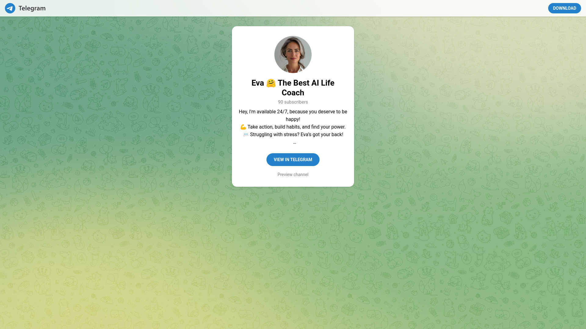 Eva, Your 24/7 AI Life Coach on Telegram